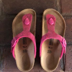 Girls red Birkenstock size 31